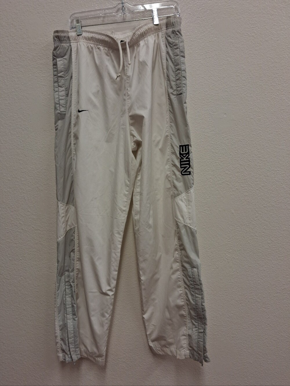 Vintage Nike Track Pants Men Size L Large White Y2k RARE